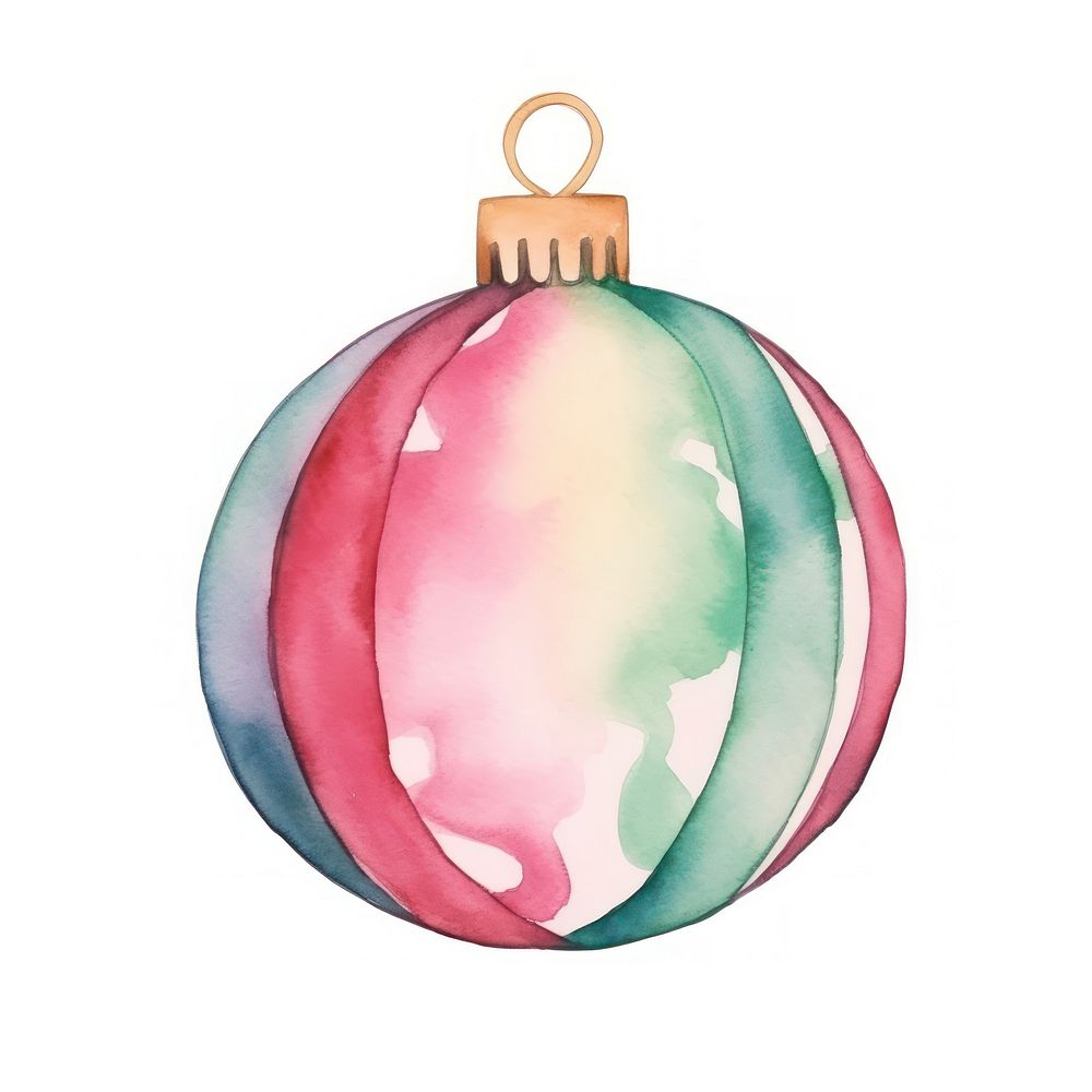 Christmas ornament watercolor painting celebration | Free Photo ...