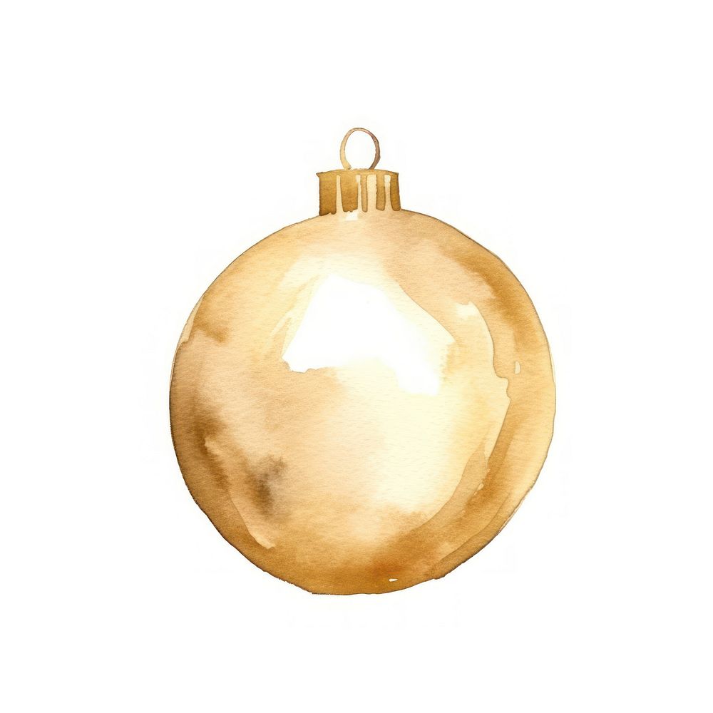 Christmas ornament bauble gold jewelry celebration. AI generated Image by rawpixel.