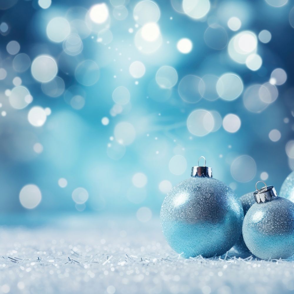 Merry christmas background blue illuminated celebration. AI generated Image by rawpixel.