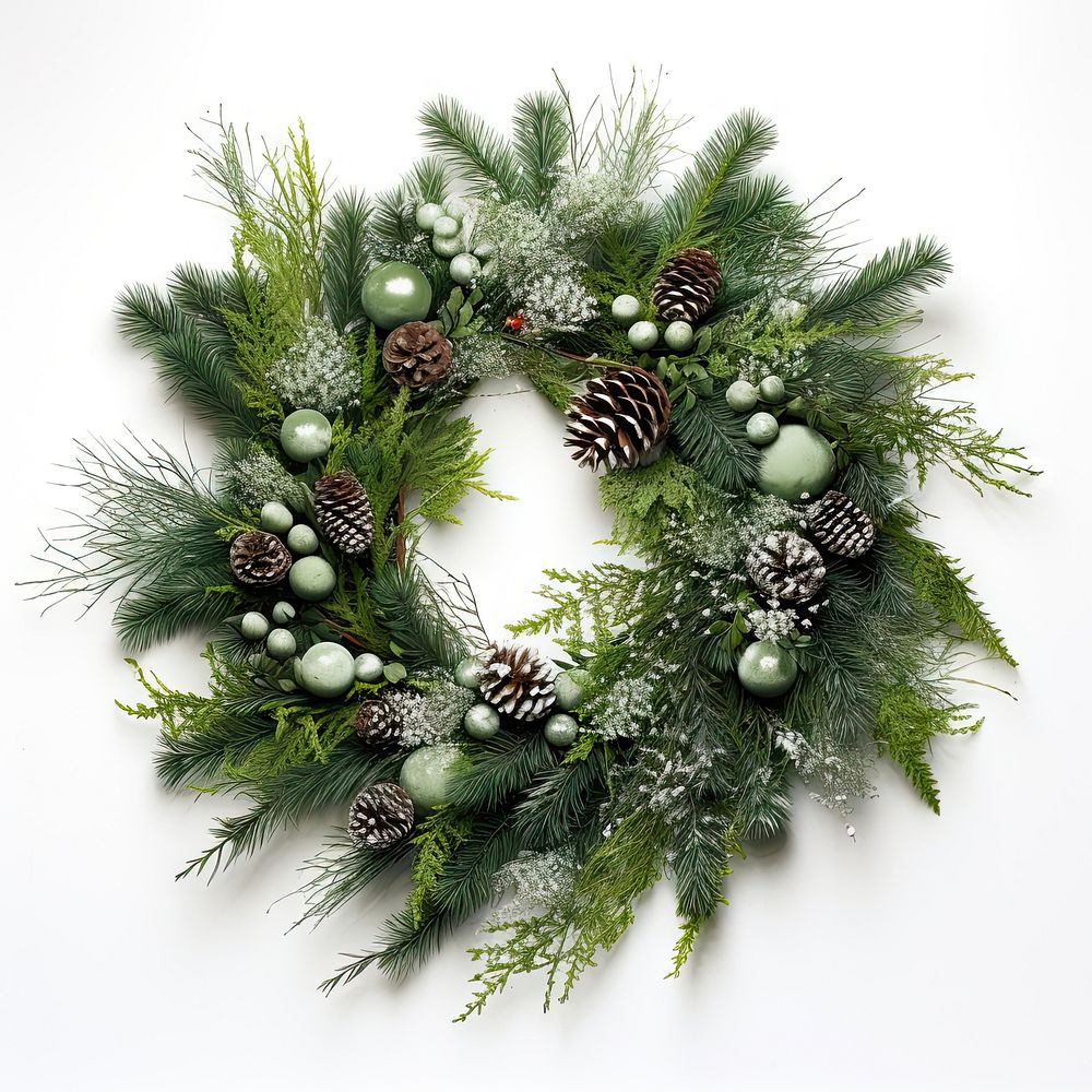 Wreath holiday plant green. AI generated Image by rawpixel.