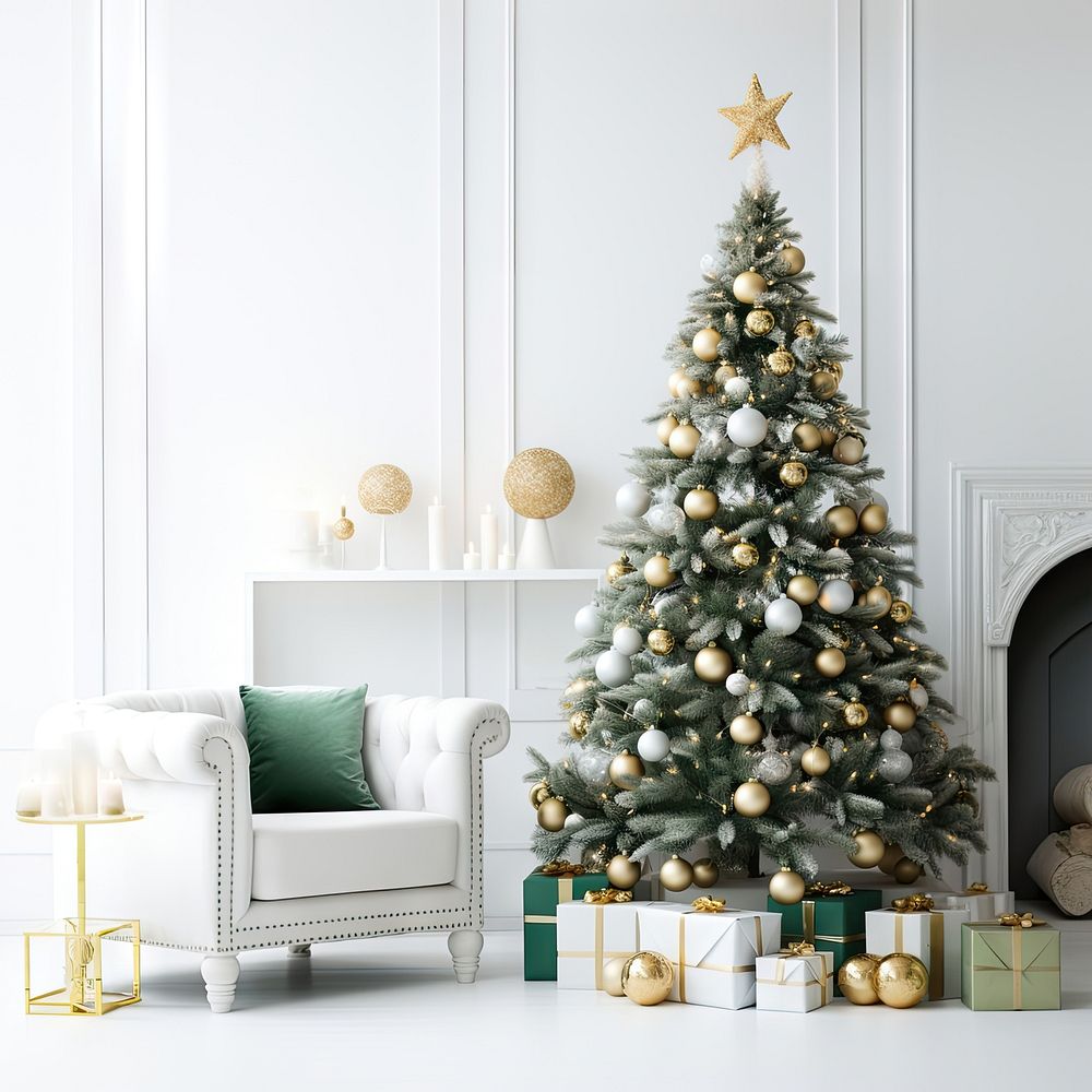 Christmas decoration furniture tree. AI generated Image by rawpixel.