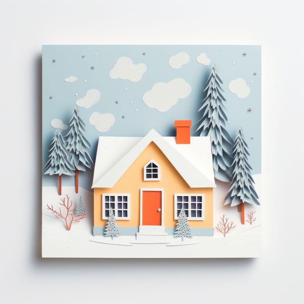 House snow art architecture. AI generated Image by rawpixel.