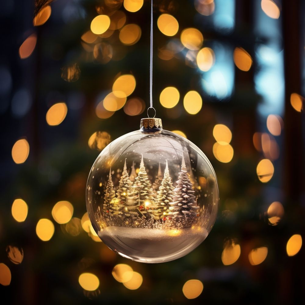 Christmas decoration lighting tree. AI generated Image by rawpixel.