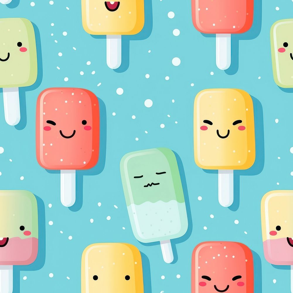 Backgrounds dessert cartoon pattern. AI generated Image by rawpixel.