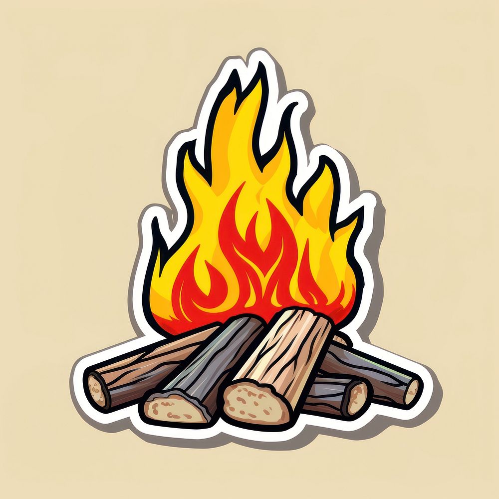 Camp fire bonfire deforestation fireplace. AI generated Image by rawpixel.