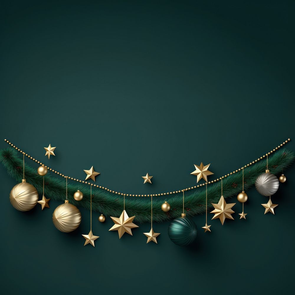 Christmas line garland necklace jewelry green. AI generated Image by rawpixel.