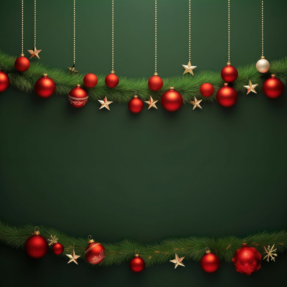 Christmas line garland backgrounds ornament green. AI generated Image by rawpixel.