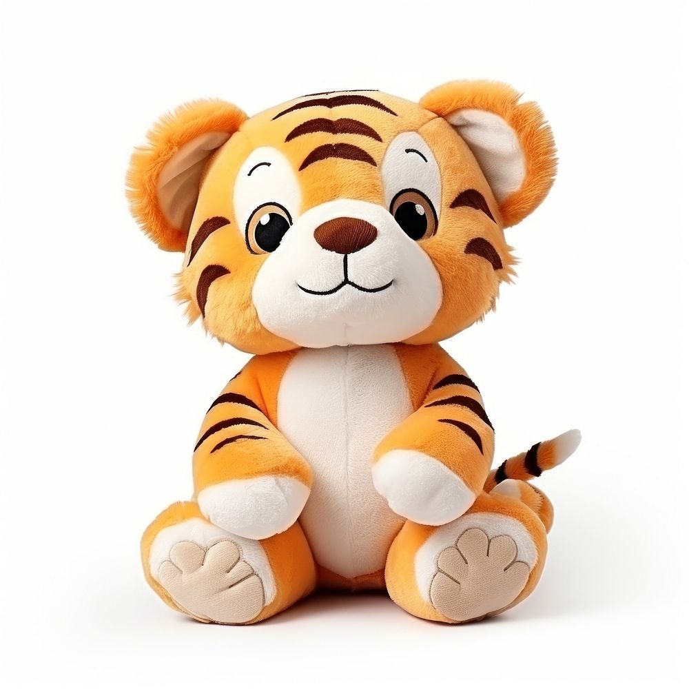 Cute tiger animal plush toy. AI generated Image by rawpixel.