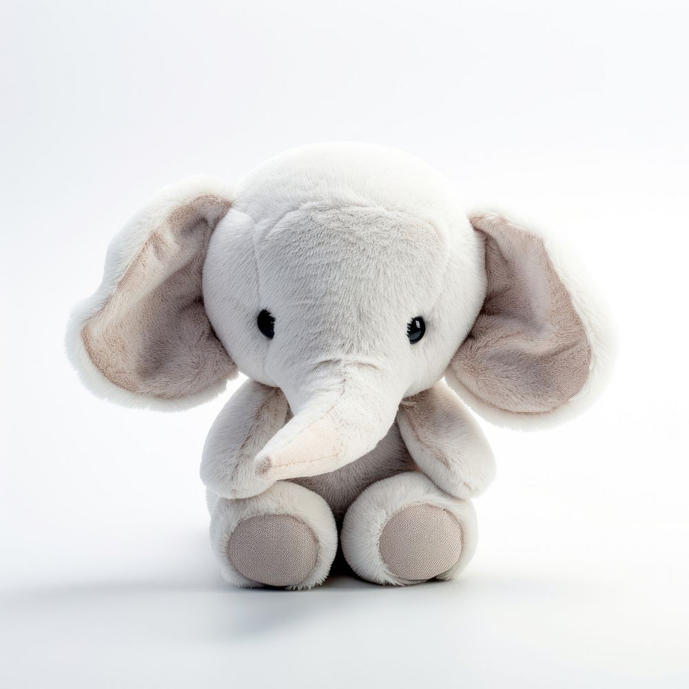 Cute elephant animal mammal plush. AI generated Image by rawpixel.