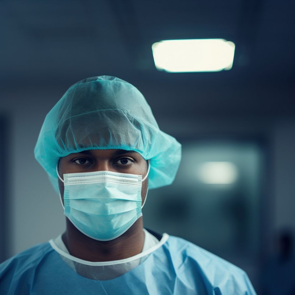 Surgeon doctor surgical mask protection. AI generated Image by rawpixel.