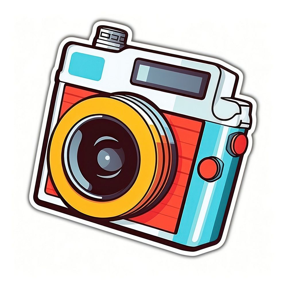 Retro camera white background photographing electronics. AI generated Image by rawpixel.