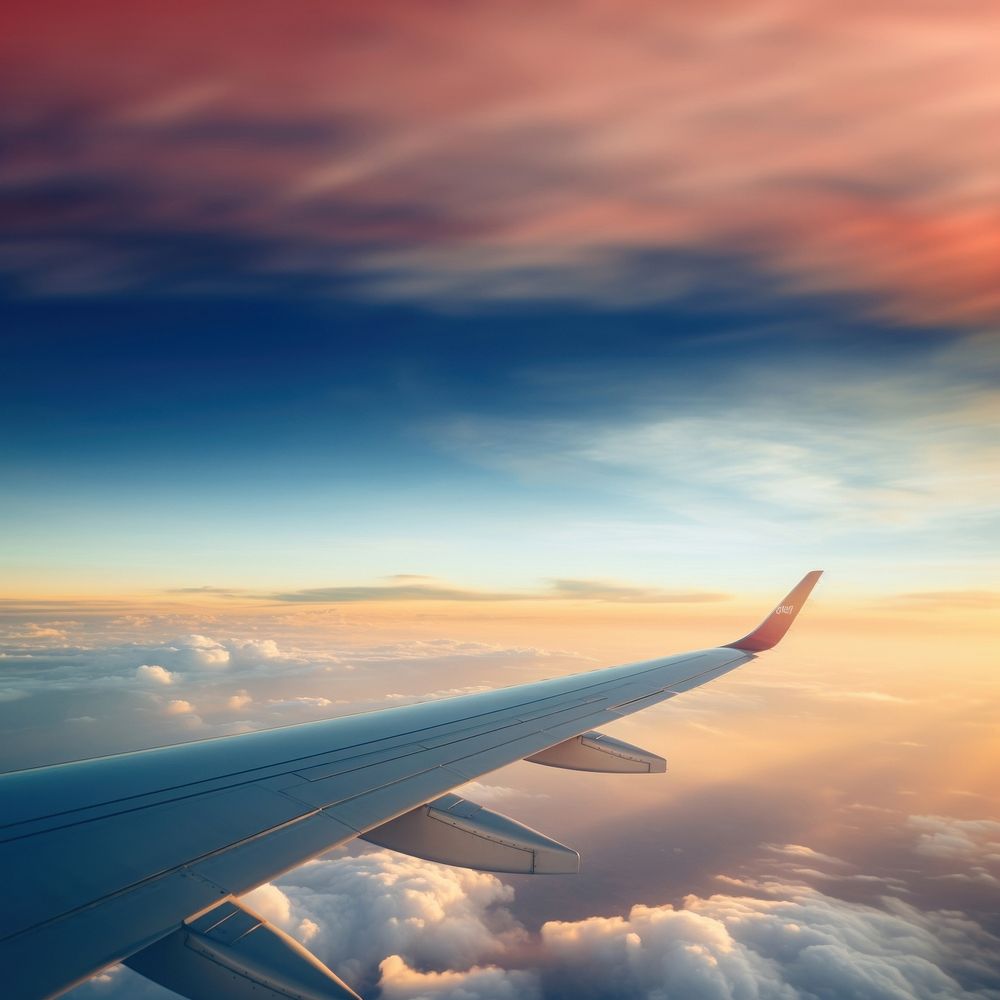 Airplane aircraft airliner outdoors. AI generated Image by rawpixel.