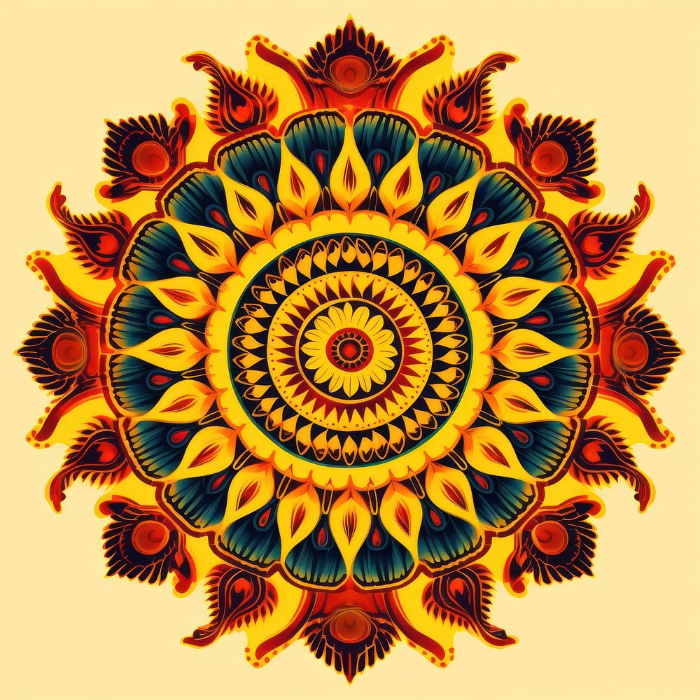 Mandala sun art pattern accessories. AI generated Image by rawpixel.