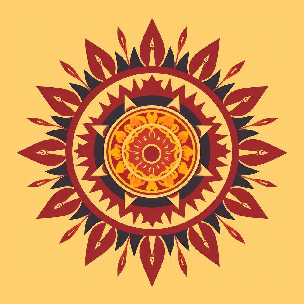 Mandala sun art kaleidoscope creativity. AI generated Image by rawpixel.