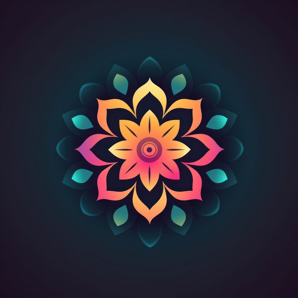 Diwali pattern flower art. AI generated Image by rawpixel.