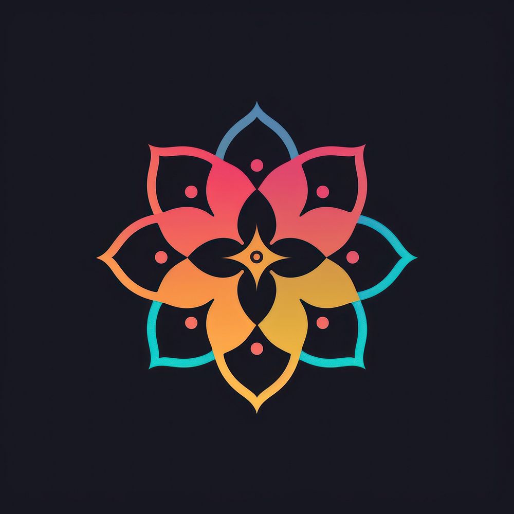 Diwali pattern flower logo. AI | Free Photo Illustration - rawpixel