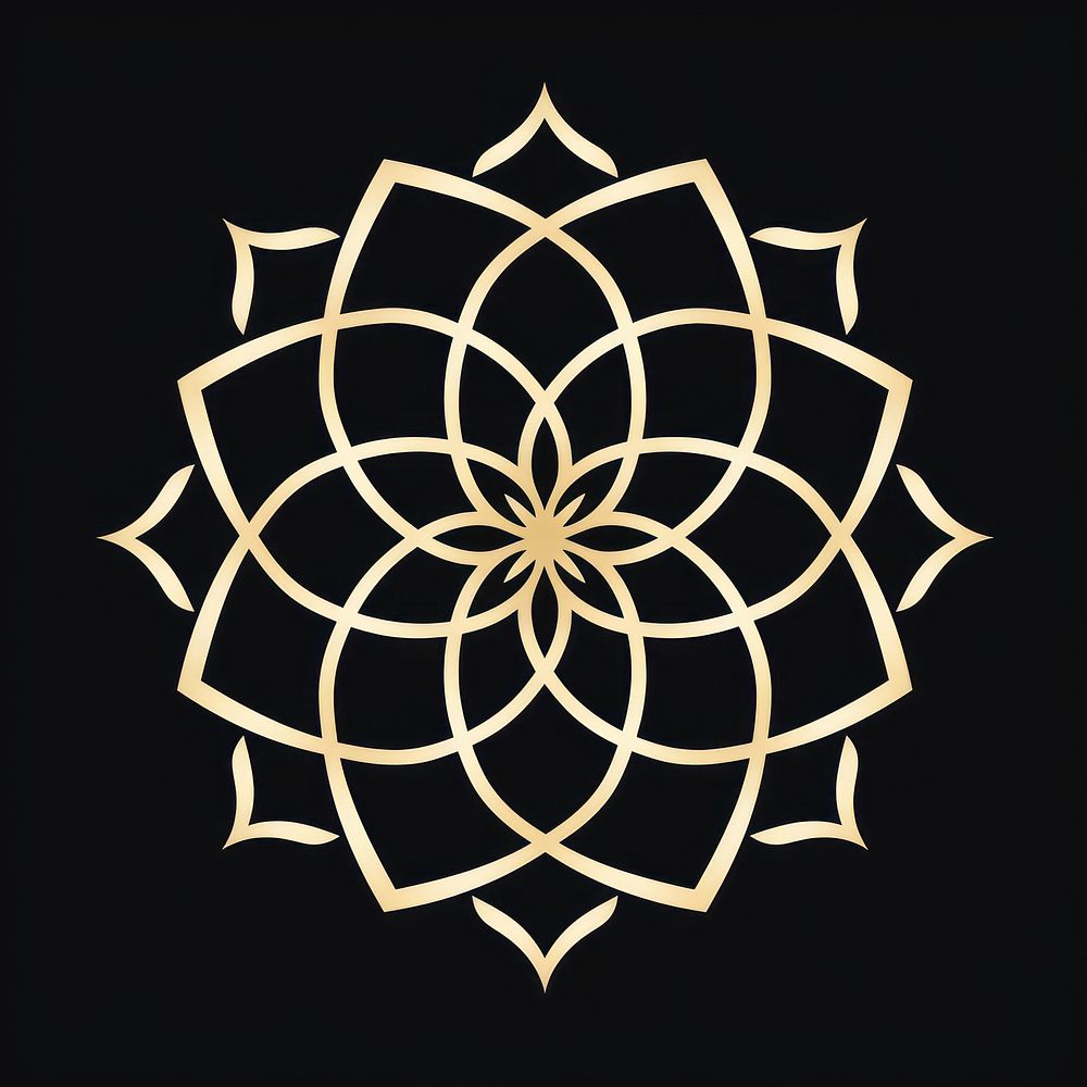 Hinduism pattern flower line. AI generated Image by rawpixel.