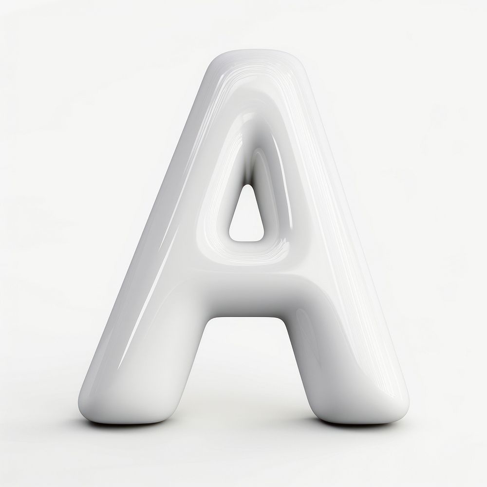 Letter A shape white furniture porcelain. AI generated Image by rawpixel.