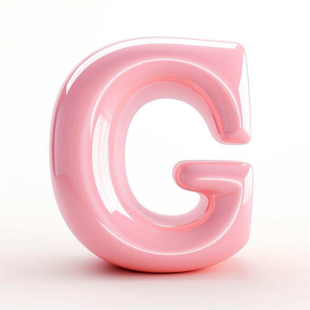 Alphabet G shape number text white background. AI generated Image by rawpixel.