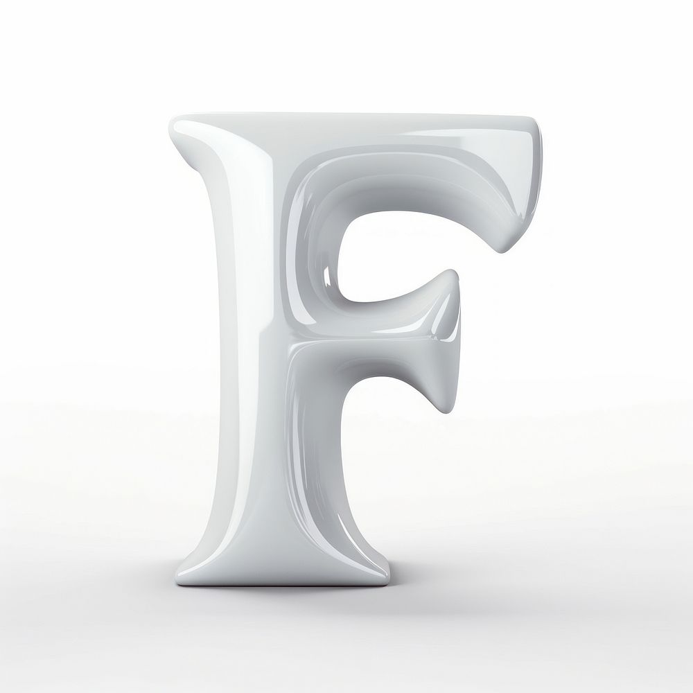 Alphabet f shape white text white background. AI generated Image by rawpixel.