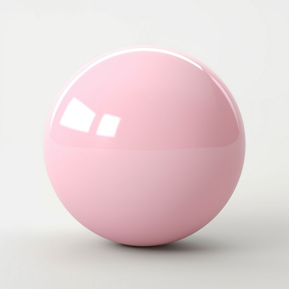 Sphere shape white background circle pink. AI generated Image by rawpixel.