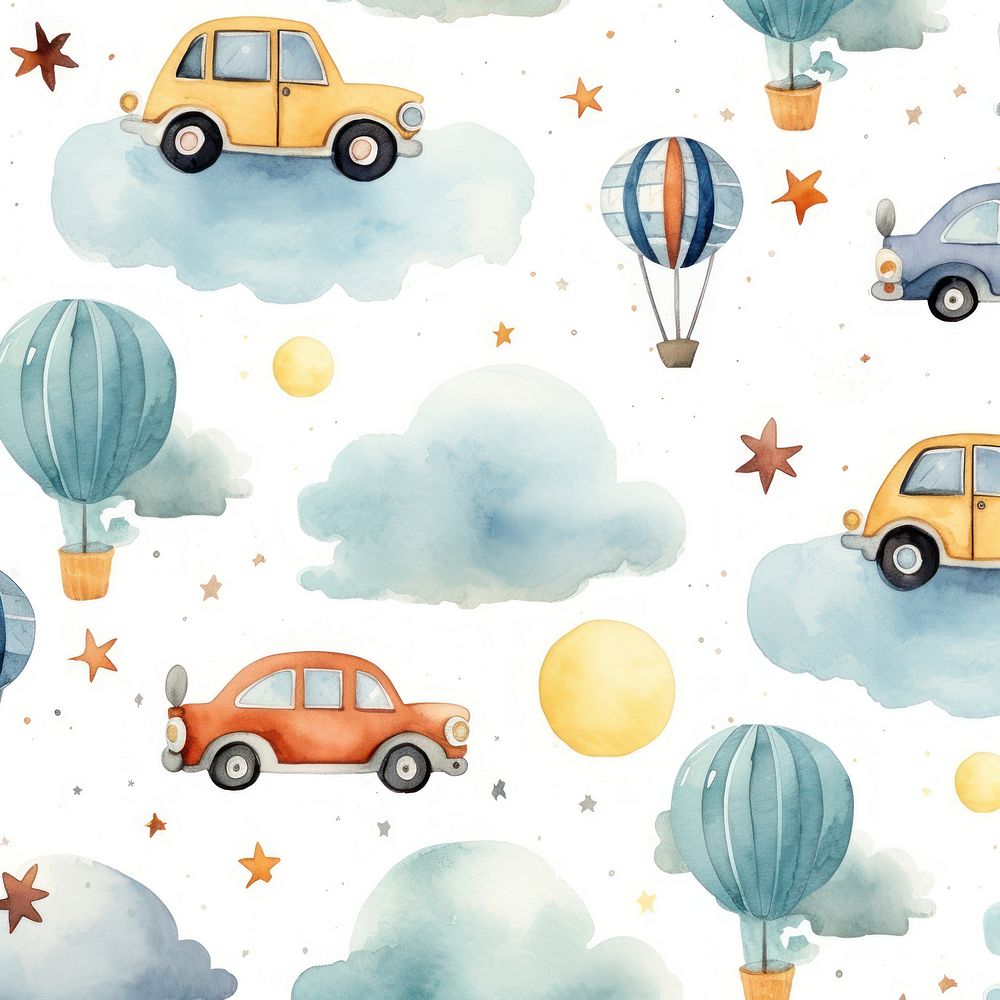 Vehicle backgrounds balloon pattern. AI generated Image by rawpixel.