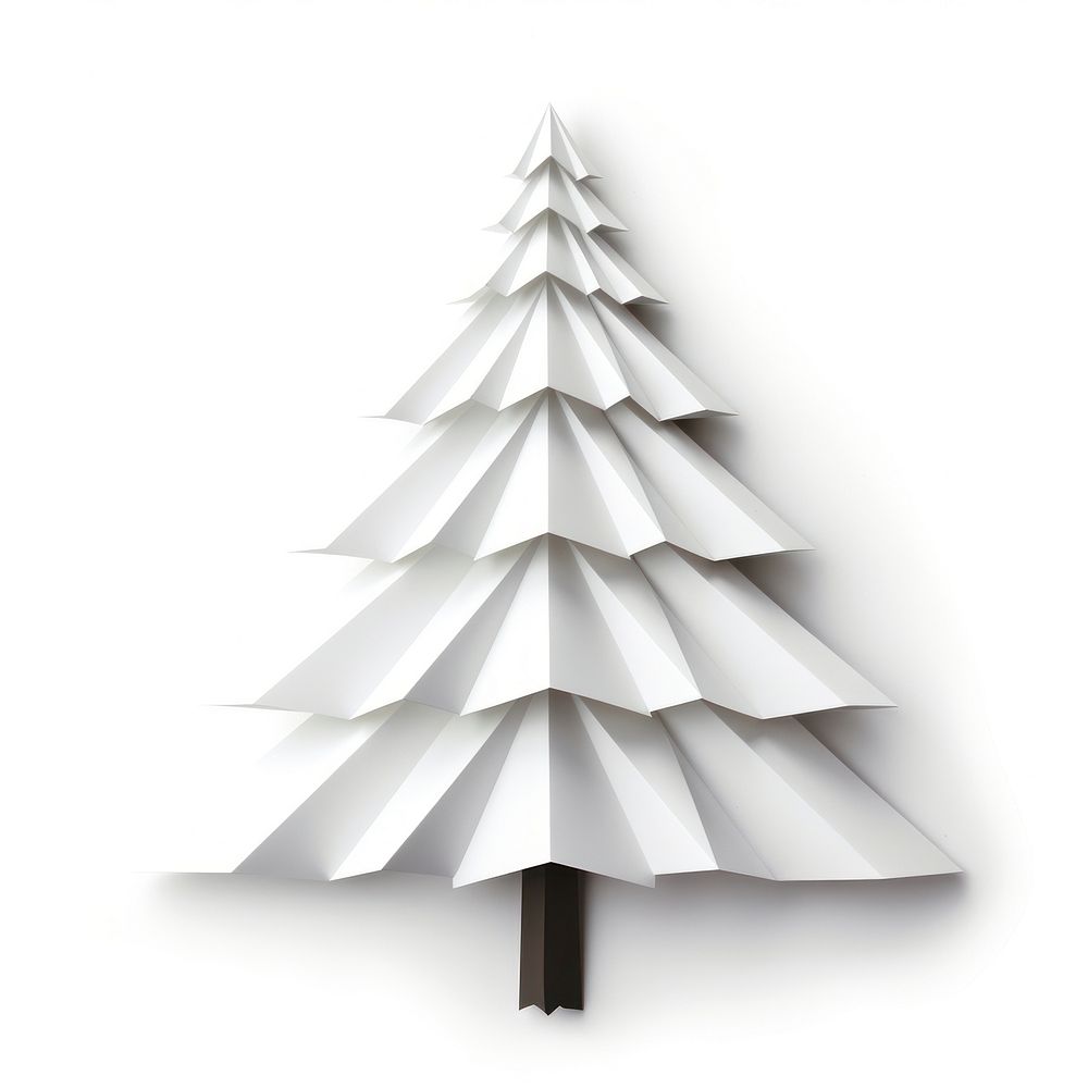 A christmas tree paper origami white. AI generated Image by rawpixel.