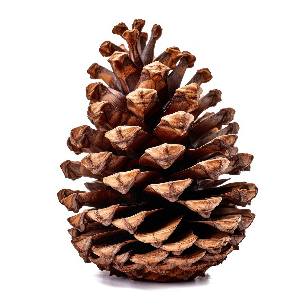 Nature pine cone plant tree white background. AI generated Image by rawpixel.