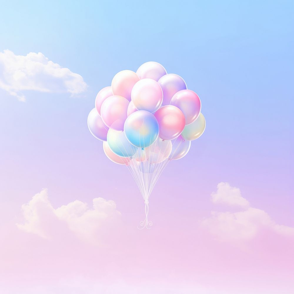 Balloon tranquility celebration anniversary. AI generated Image by rawpixel.