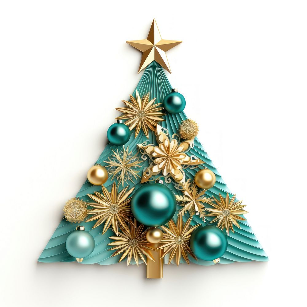Christmas trees christmas ornament gold. AI generated Image by rawpixel.