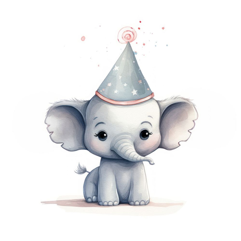 Baby elephant animal party cute. AI generated Image by rawpixel.