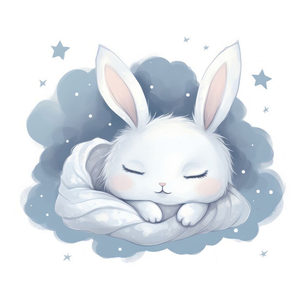 Rabbit sleeping animal mammal white. 