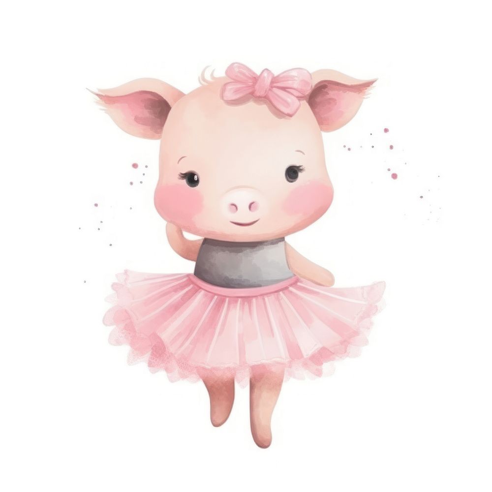 Pig ballet animal cute toy. AI generated Image by rawpixel.