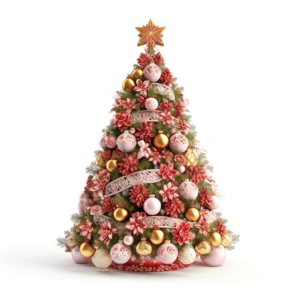 Christmas tree christmas food white background. AI generated Image by rawpixel.