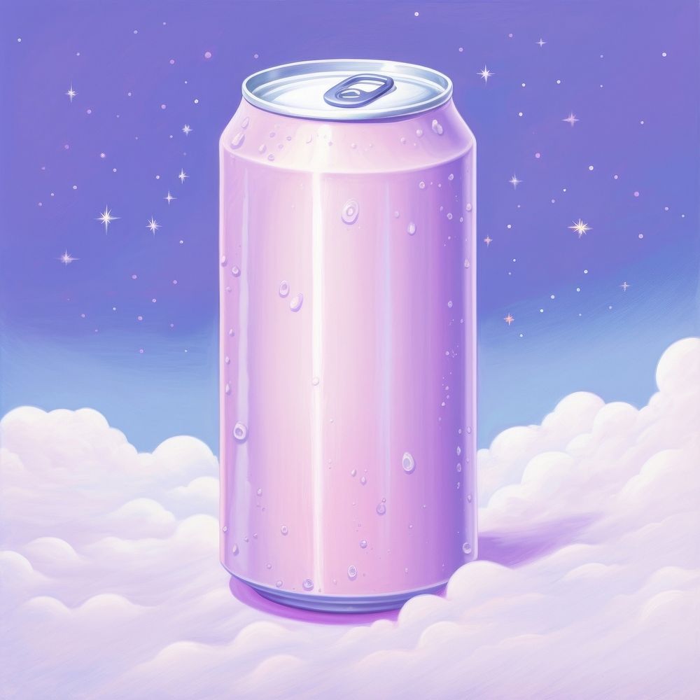 Purple drink soda tin. AI generated Image by rawpixel.