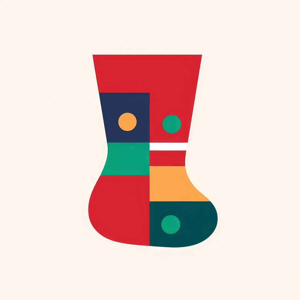 Christmas sock pattern shape celebration. AI generated Image by rawpixel.