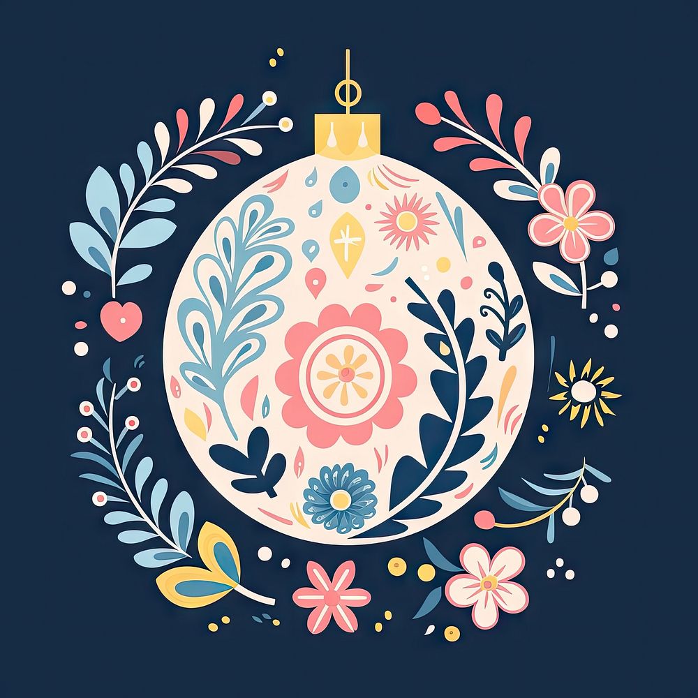 Christmas ornament christmas graphics pattern. AI generated Image by rawpixel.