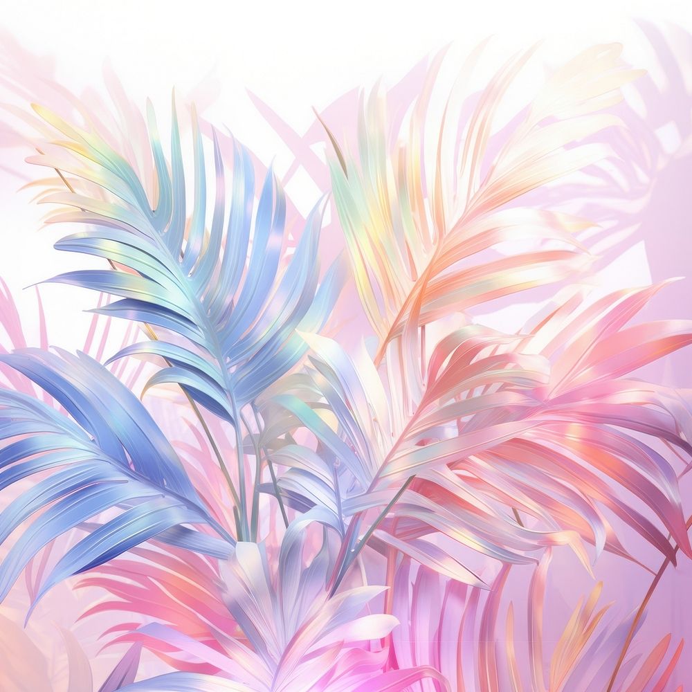 Palm leaves pattern plant art. AI generated Image by rawpixel.