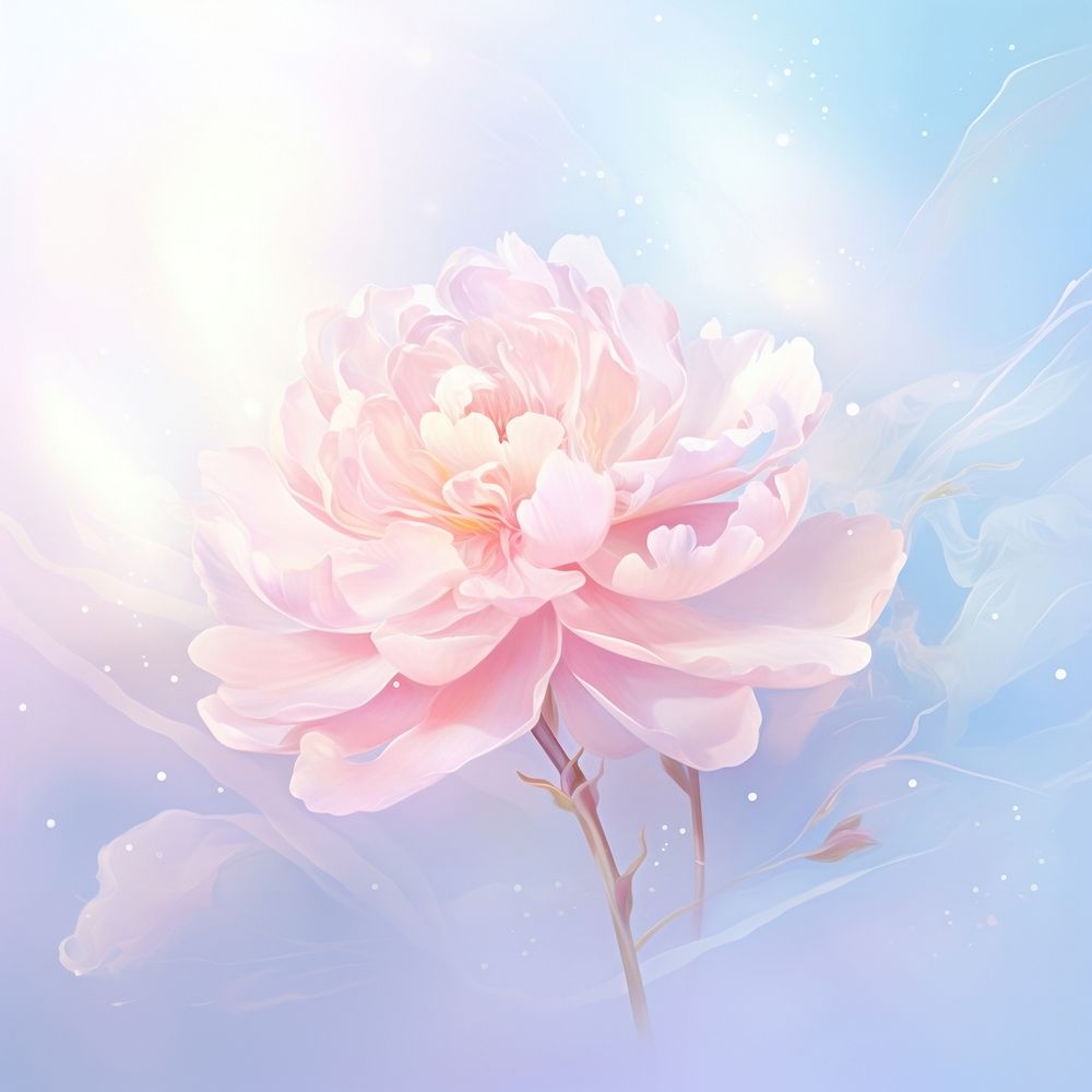 Peony flower blossom petal. AI generated Image by rawpixel.