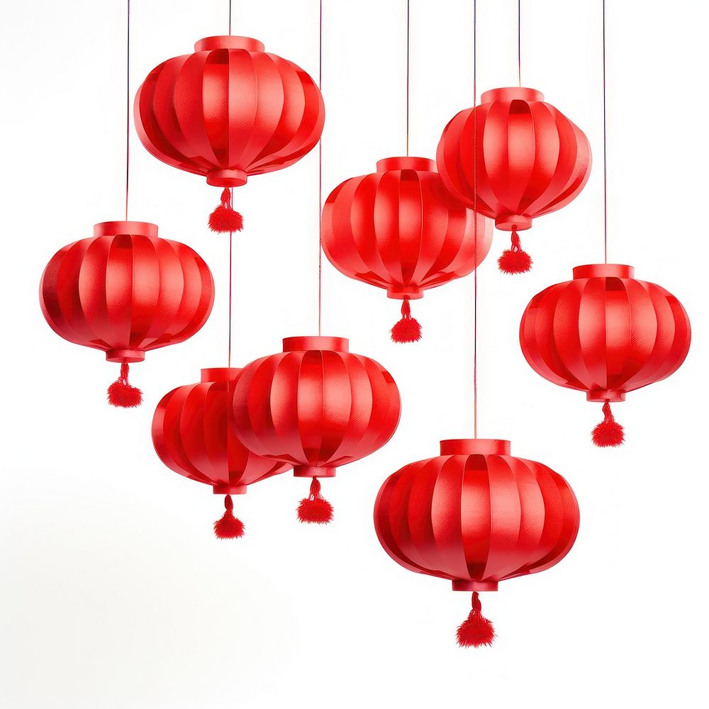 Paper chinese lanterns architecture celebration decoration. AI generated Image by rawpixel.