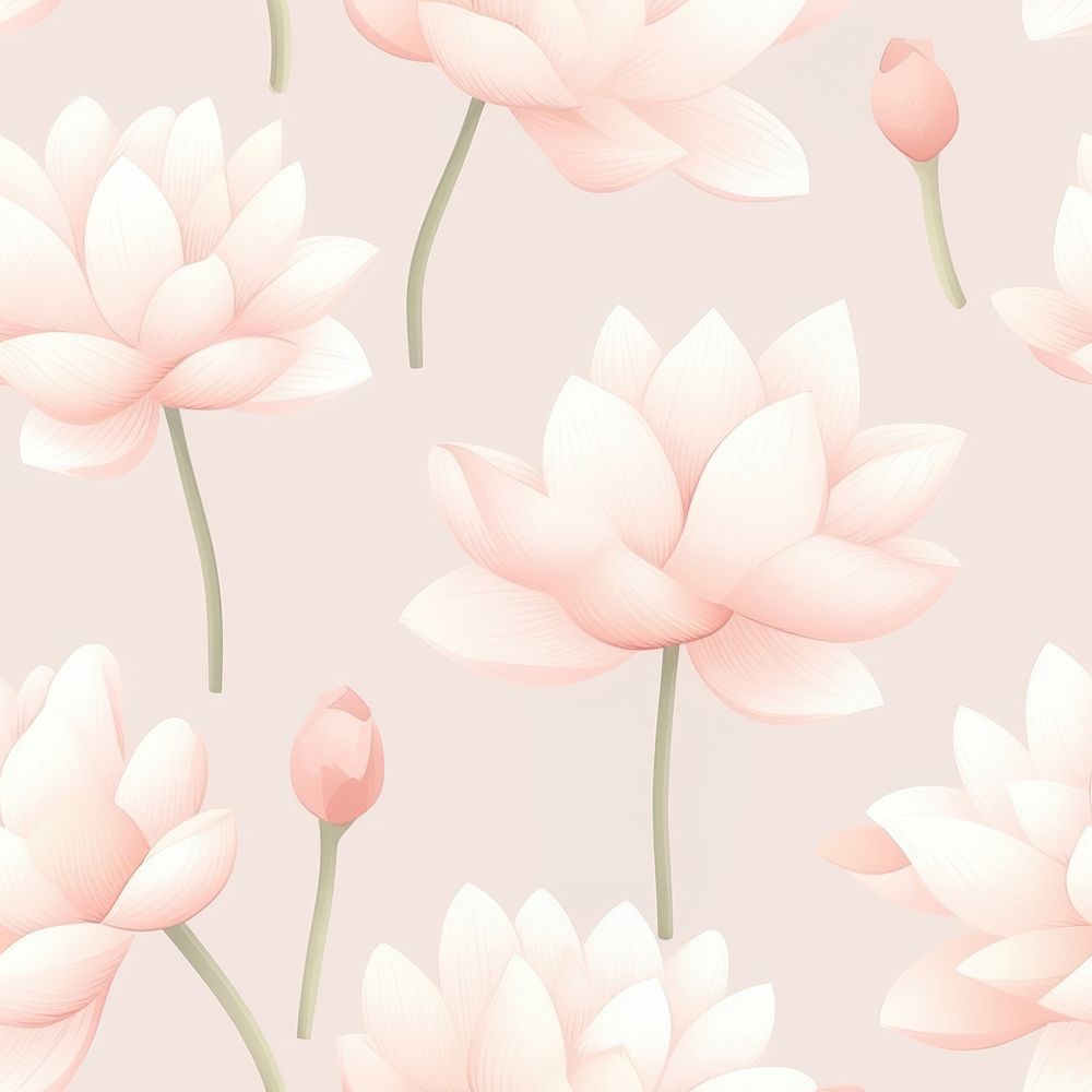 Lotus flower pattern backgrounds . AI generated Image by rawpixel.