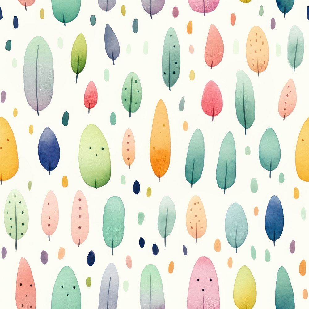 Cute pastel doodle pattern plant paper. AI generated Image by rawpixel.