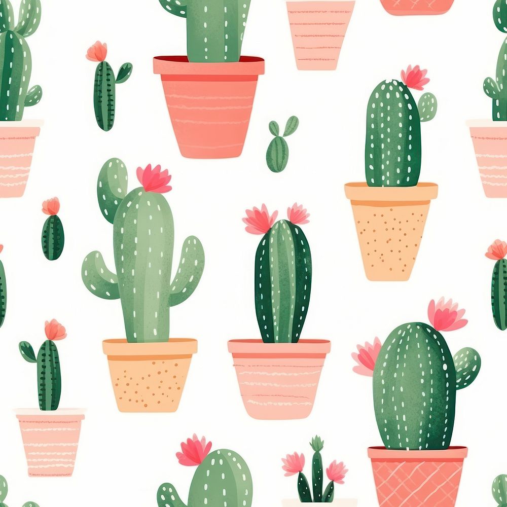 Cactus backgrounds pattern plant. AI generated Image by rawpixel.
