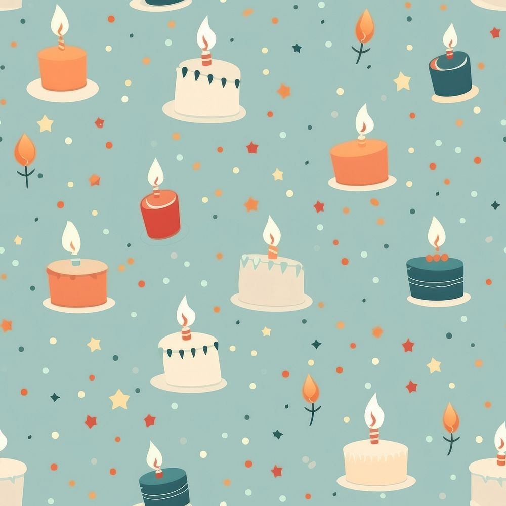 Birthday pattern backgrounds dessert. AI generated Image by rawpixel.