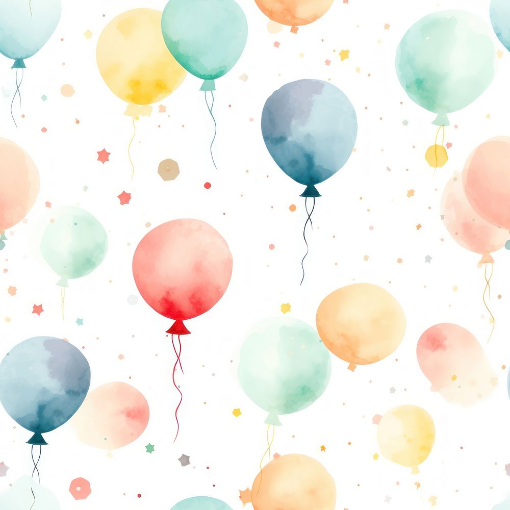 Birthday backgrounds balloon pattern. AI generated Image by rawpixel.