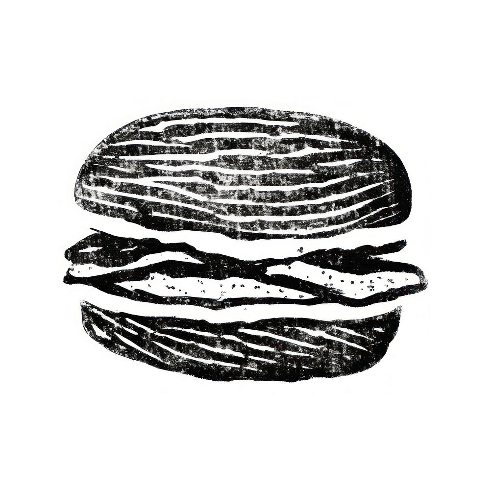 Burger drawing sketch black. AI generated Image by rawpixel.
