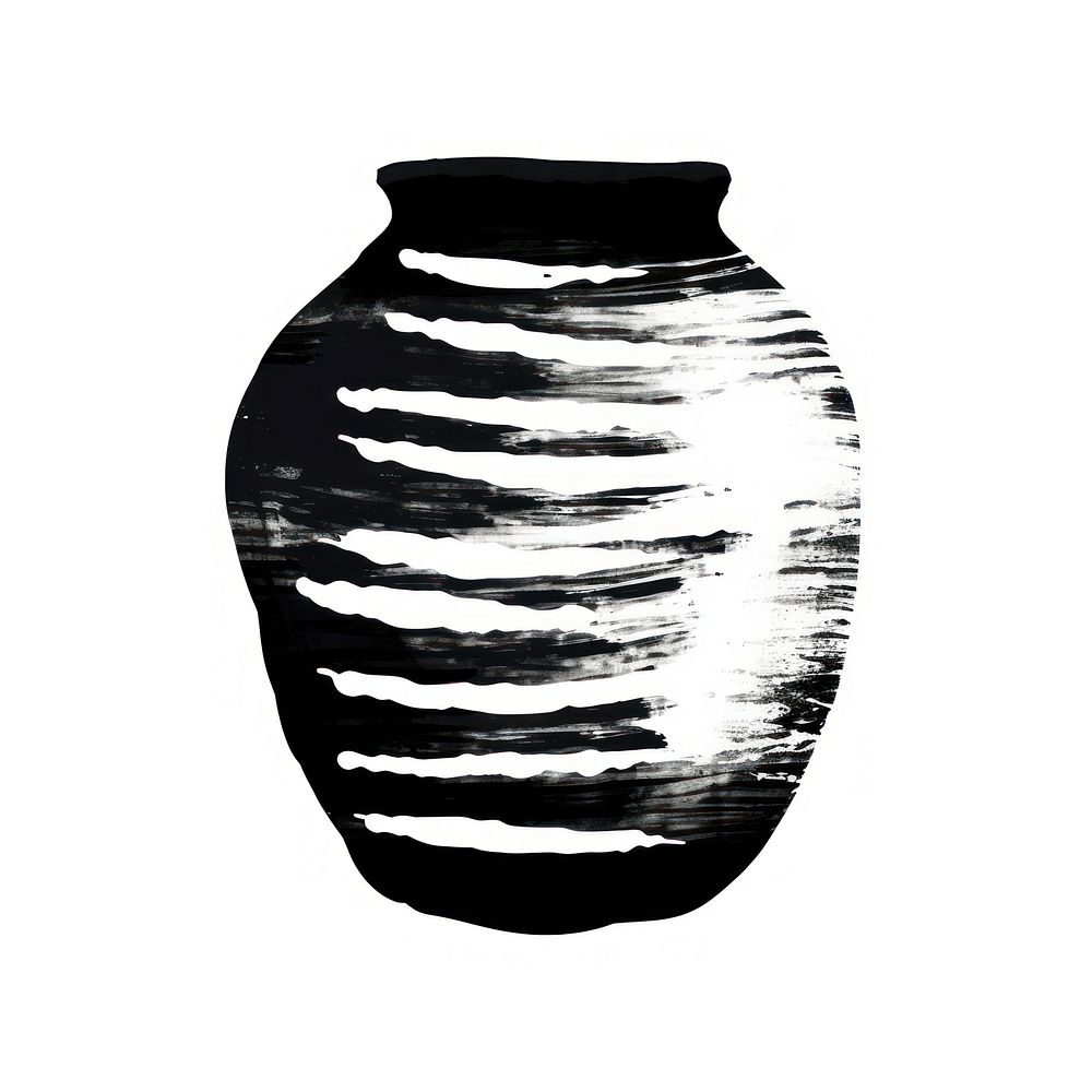 Pot pottery black white. 