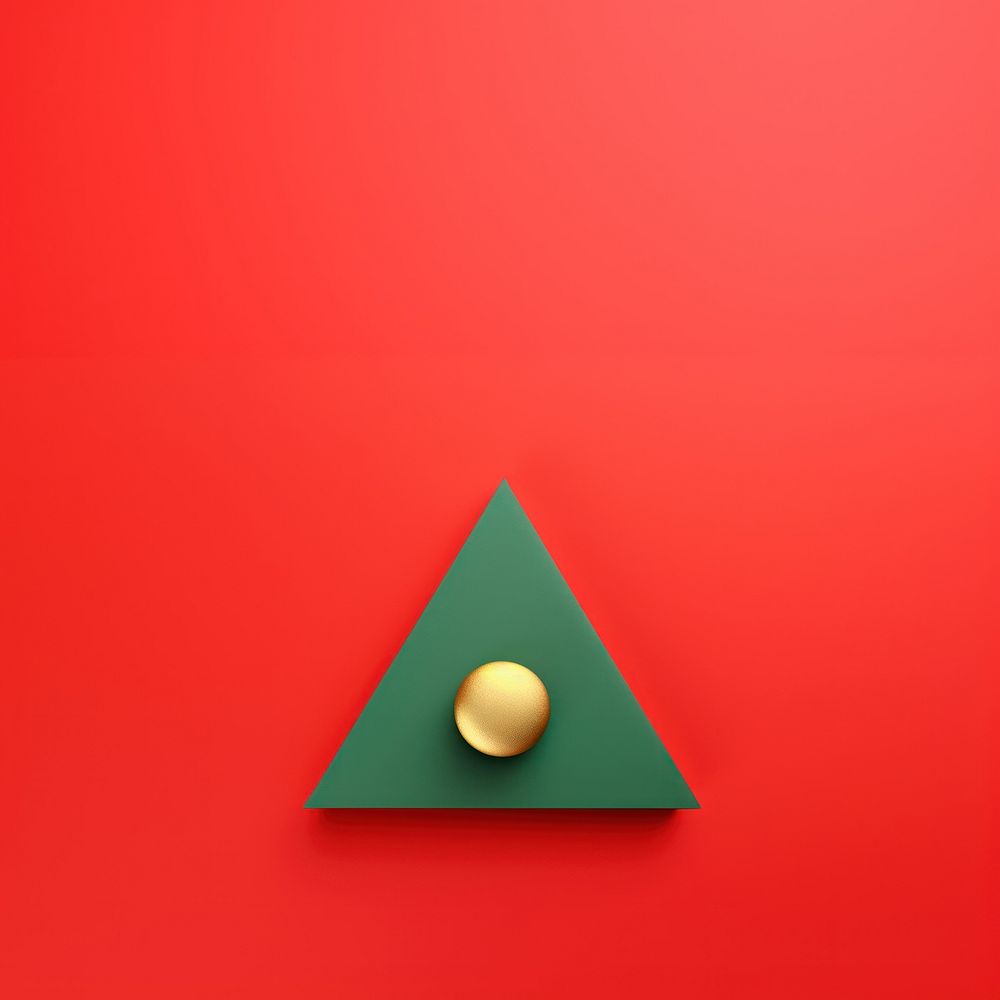 Christmas triangle circle shape. AI generated Image by rawpixel.