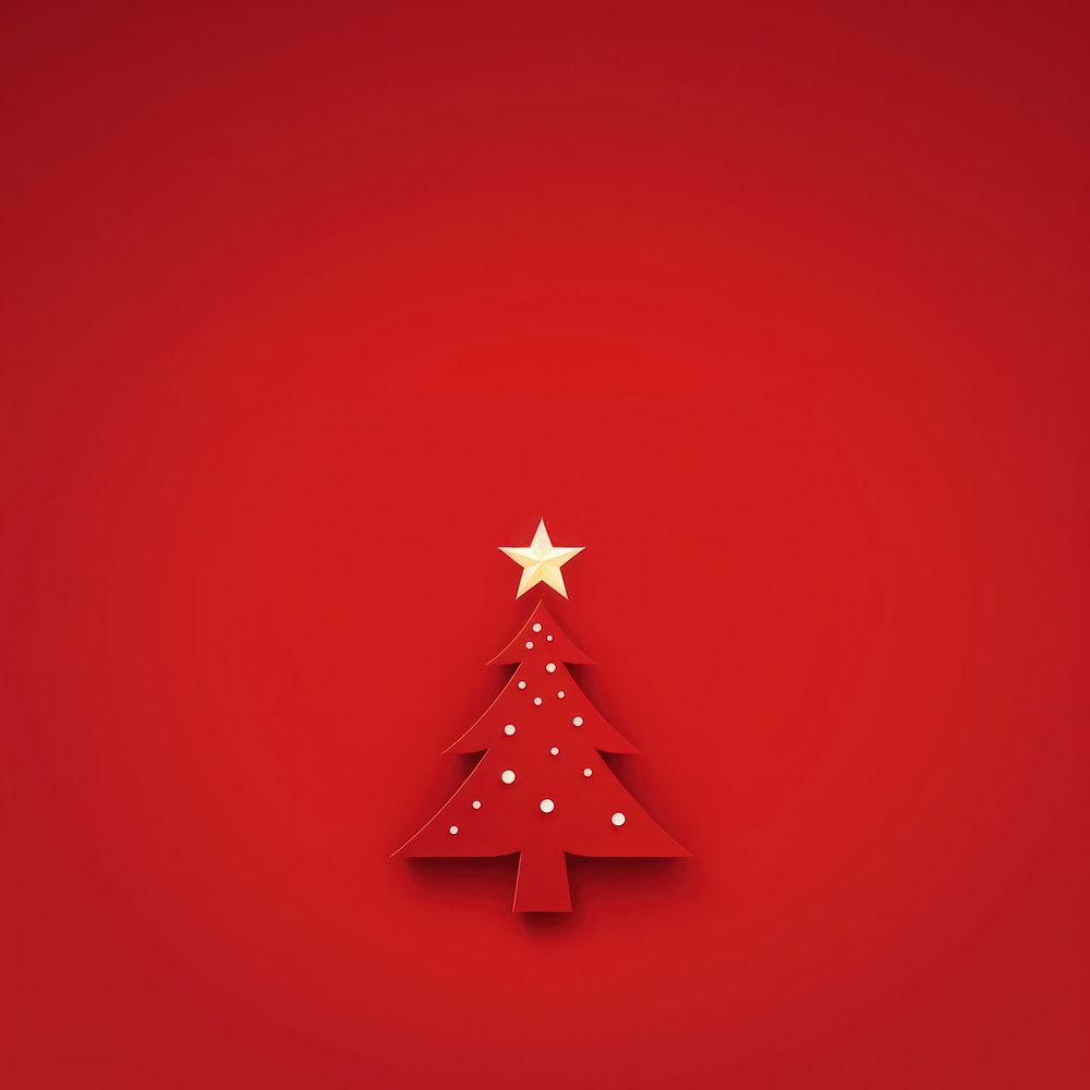 Christmas tree symbol shape red. AI generated Image by rawpixel.