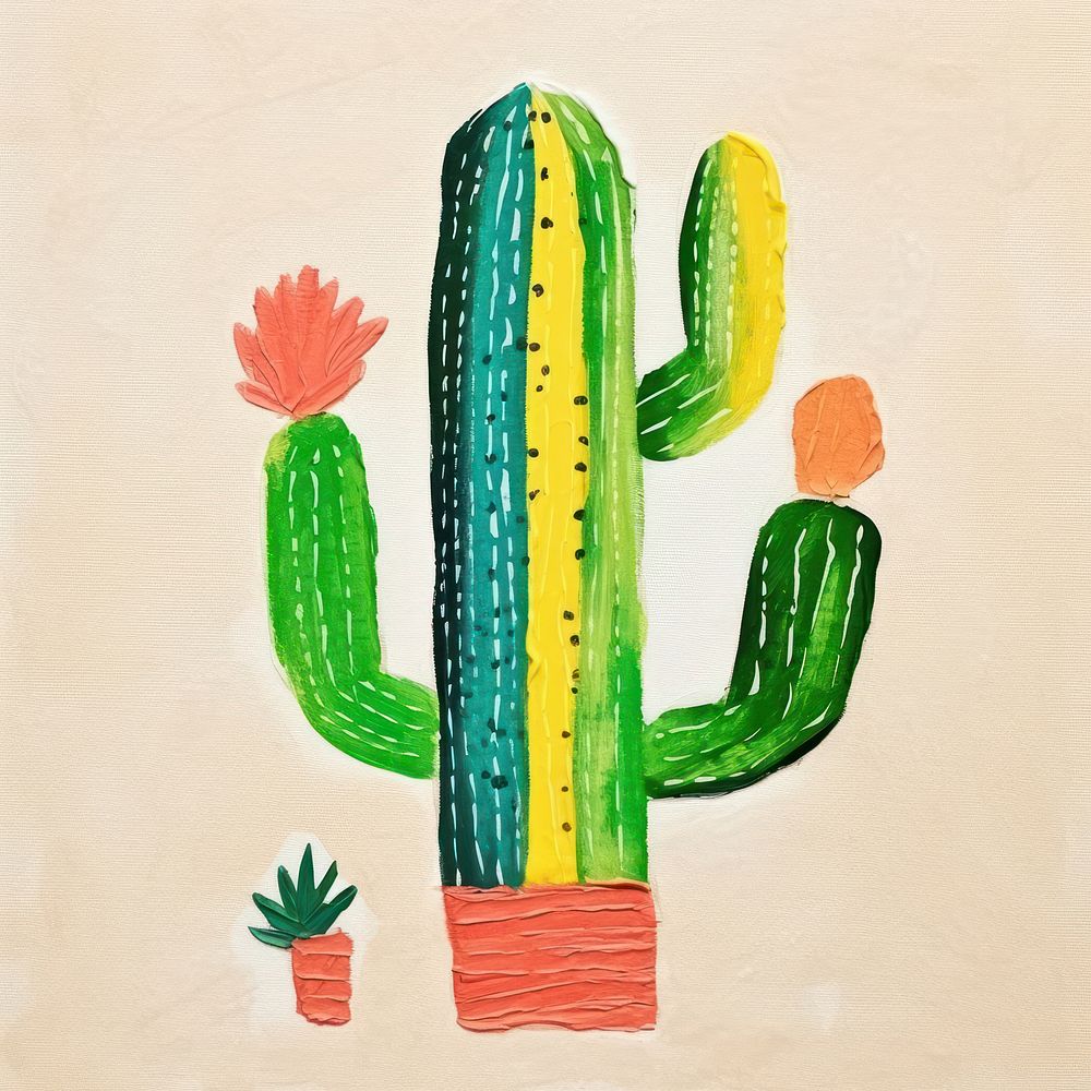 Cactus plant representation creativity. AI generated Image by rawpixel.
